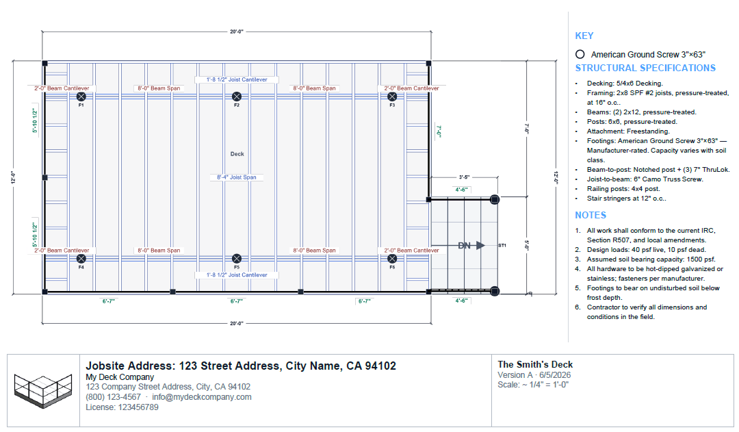 Permit-ready plan drawings and a complete materials list ready to download